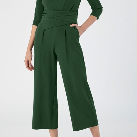 The Fold London Elegant Green Jumpsuit - Picture 2 of 4